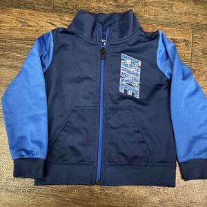 Kids Nike Track‎ Jacket Full Zip Blue Athletic Sportswear Size 24M